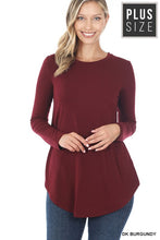 Load image into Gallery viewer, LAURA Curvy Long Sleeve Top-Perfect for Layering (click for additional colors) - Find Regular Sizes in Tops
