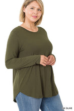 Load image into Gallery viewer, LAURA Curvy Long Sleeve Top-Perfect for Layering (click for additional colors) - Find Regular Sizes in Tops
