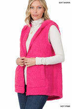 Load image into Gallery viewer, Sale! Hot Pink Soft Sherpa Vest

