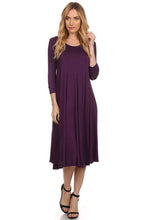 Load image into Gallery viewer, Layering Dresses Regular Solid Color 3/4 Sleeves (click for additional colors)
