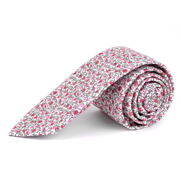 Floral Pink Men's Tie FB live