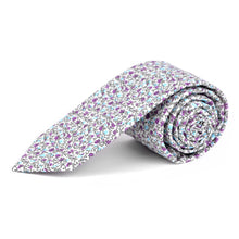 Load image into Gallery viewer, Floral Purple  Men&#39;s Tie FB live
