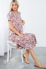 Load image into Gallery viewer, Sale! ROSE French Terry Dress with Curved Hem (S-3X)
